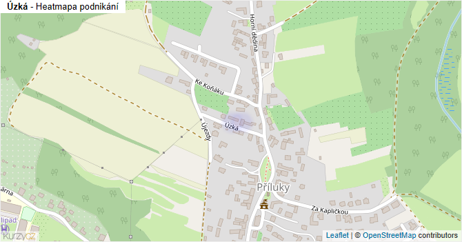 Úzká - mapa podnikání