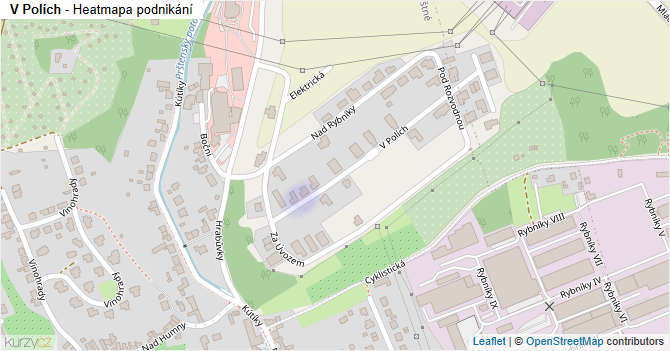 V Polích - mapa podnikání