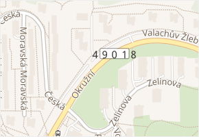 Valachův žleb v obci Zlín - mapa ulice
