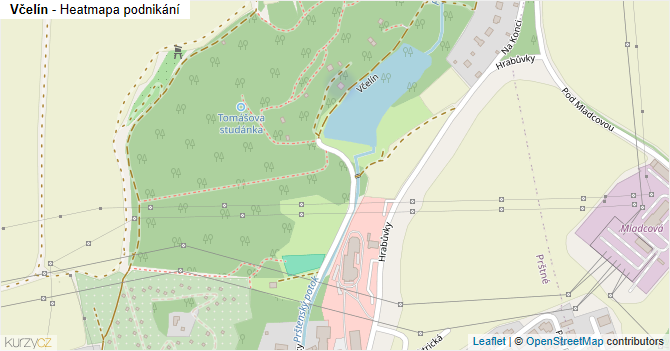 Včelín - mapa podnikání