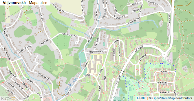 Vejvanovská - mapa ulice