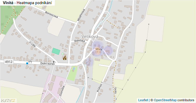 Vlnitá - mapa podnikání