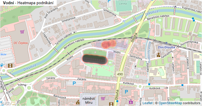 Vodní - mapa podnikání