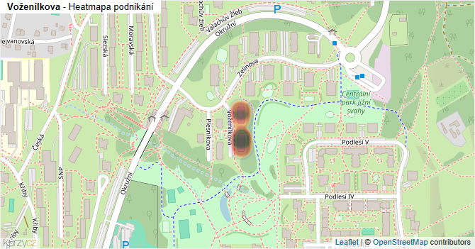 Voženílkova - mapa podnikání