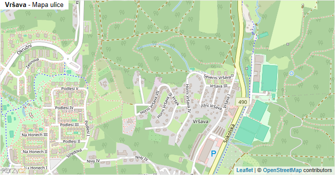 Vršava - mapa ulice