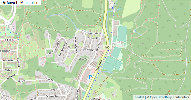 Vršava I - mapa ulice