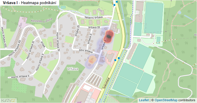 Vršava I - mapa podnikání