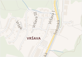Vršava II v obci Zlín - mapa ulice
