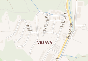 Vršava III v obci Zlín - mapa ulice