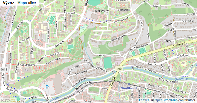 Vývoz - mapa ulice