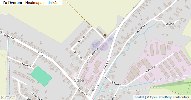 Za Dvorem - mapa podnikání
