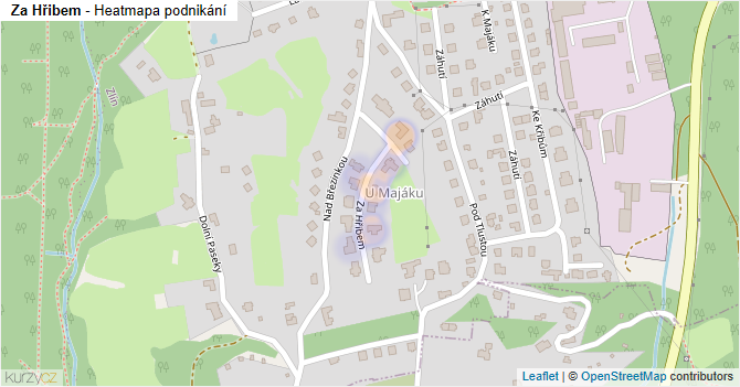 Za Hřibem - mapa podnikání