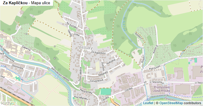 Za Kapličkou - mapa ulice
