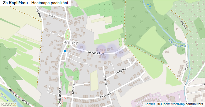 Za Kapličkou - mapa podnikání