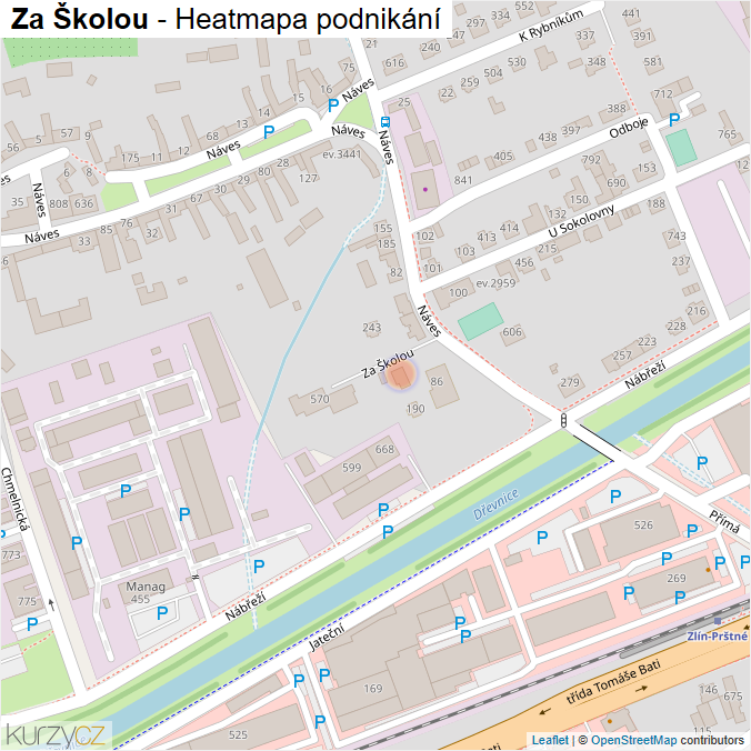 Mapa Za Školou - Firmy v ulici.
