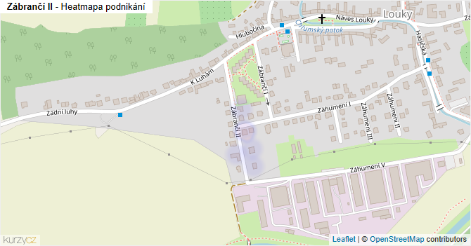 Zábrančí II - mapa podnikání