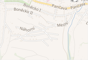 Záhoří v obci Zlín - mapa ulice