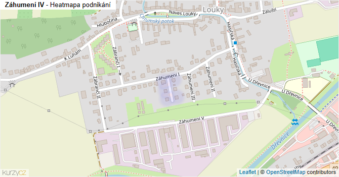 Záhumení IV - mapa podnikání