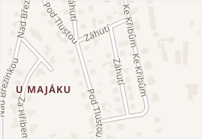 Záhutí v obci Zlín - mapa ulice