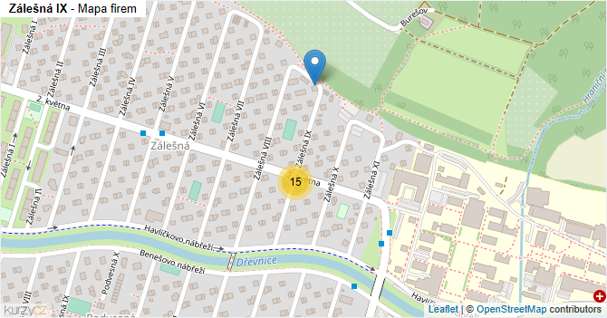 Zálešná IX - mapa firem