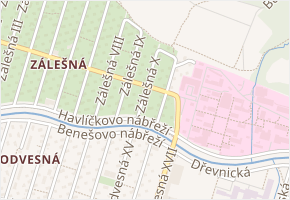Zálešná X v obci Zlín - mapa ulice