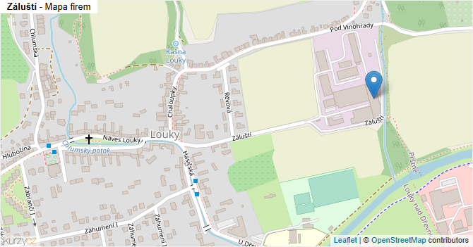 Záluští - mapa firem