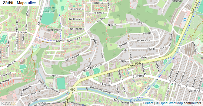 Zátiší - mapa ulice