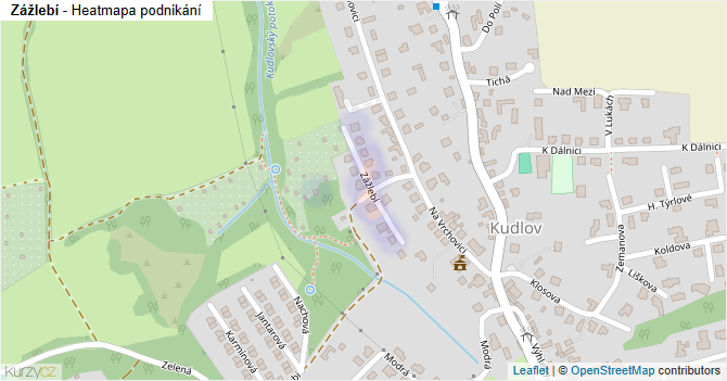 Zážlebí - mapa podnikání