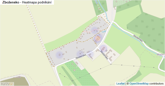 Zbožensko - mapa podnikání