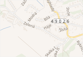 Zelená v obci Zlín - mapa ulice
