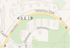 Zelinova v obci Zlín - mapa ulice