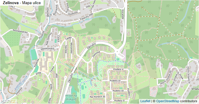 Zelinova - mapa ulice