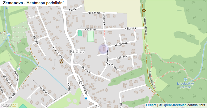 Zemanova - mapa podnikání