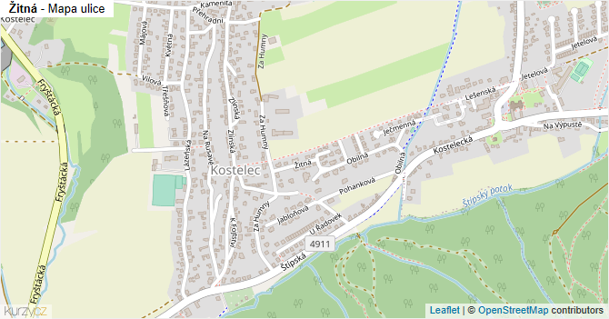 Žitná - mapa ulice