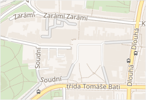 Zlín v obci Zlín - mapa části obce