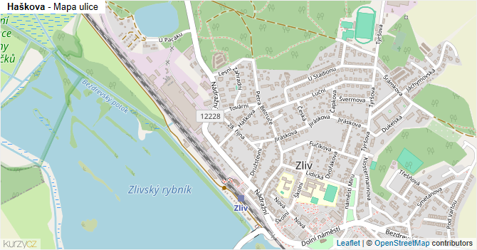 Haškova - mapa ulice