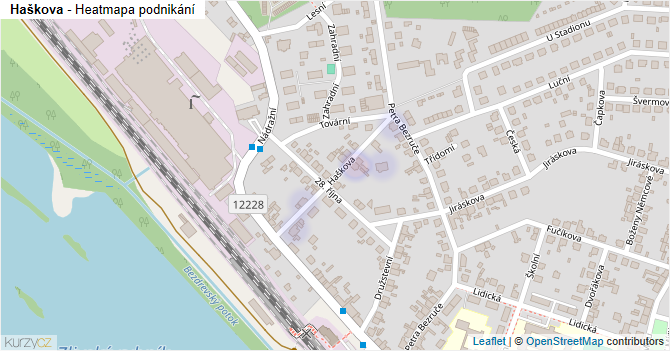 Haškova - mapa podnikání