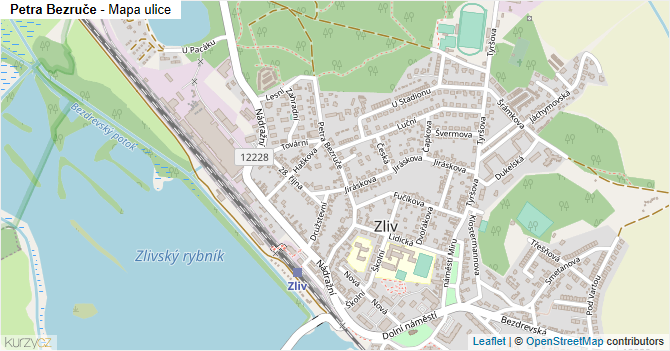 Petra Bezruče - mapa ulice