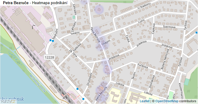 Petra Bezruče - mapa podnikání