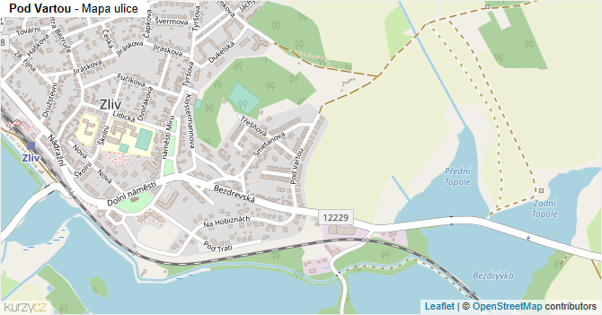 Pod Vartou - mapa ulice