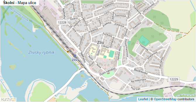 Školní - mapa ulice