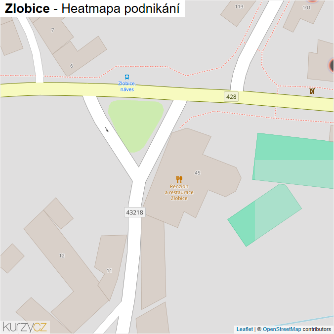 Mapa Zlobice - Firmy v obci.