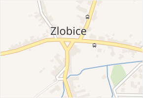 Zlobice v obci Zlobice - mapa části obce