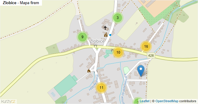 Zlobice - mapa firem