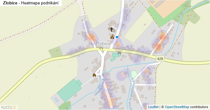 Zlobice - mapa podnikání