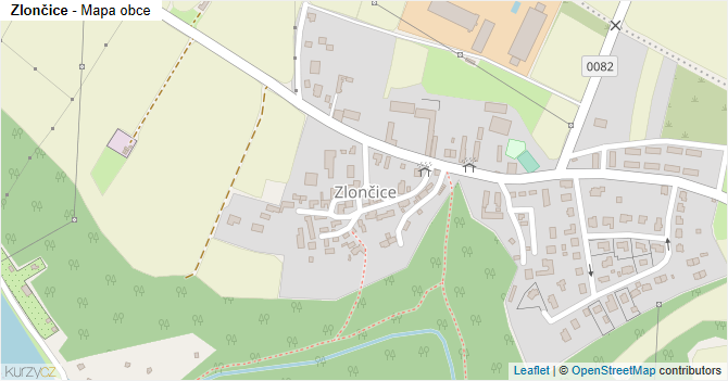 Zlončice - mapa obce