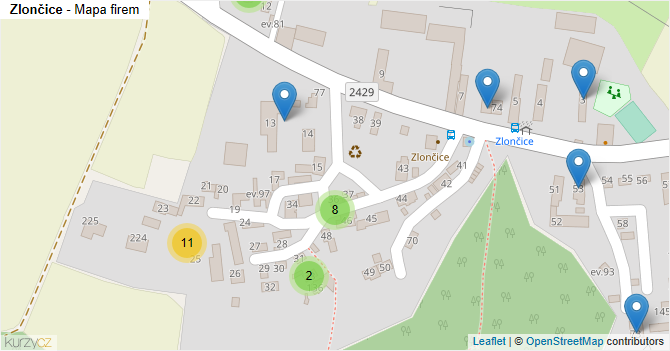 Zlončice - mapa firem