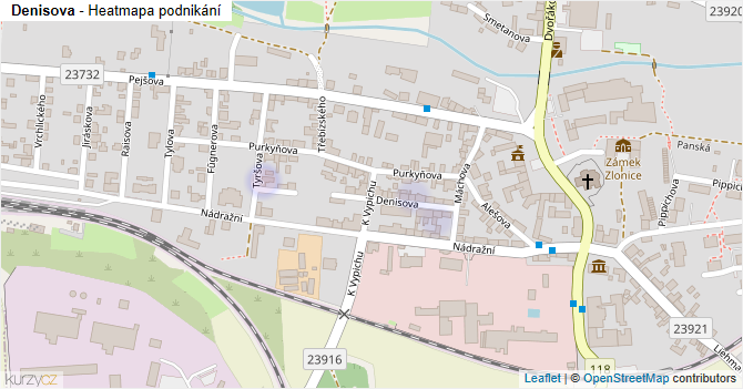 Denisova - mapa podnikání