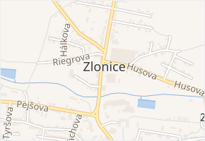 Dvořákova v obci Zlonice - mapa ulice