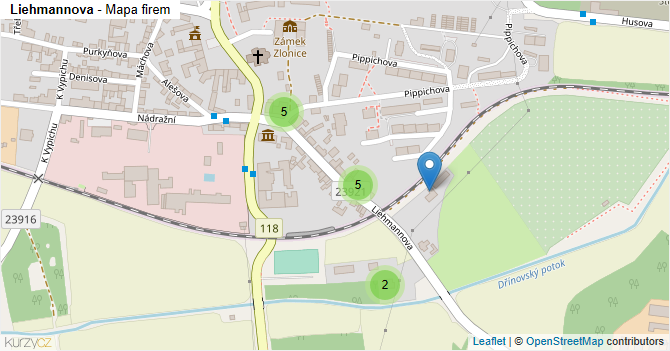 Liehmannova - mapa firem